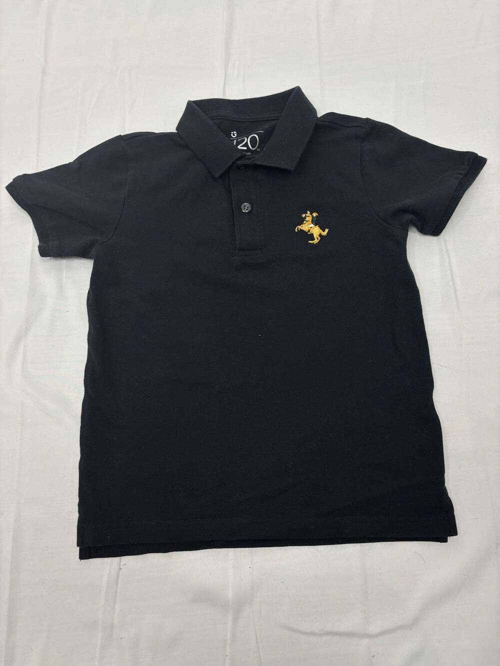 Giordano Junior Boys Black Short Sleeve Polo 120 cm Preppy 6-7 Years